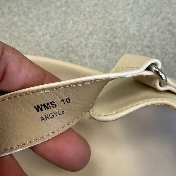 NEW Dolce Vita Argyle Beige Platform Sandals Women's Size 10 - Picture 5 of 7